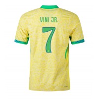 Brasilien Vinicius Junior #7 Hjemmebanetrøje Copa America 2024 Kortærmet